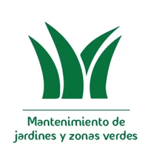 Icono verde de mantenimiento de jardines y zonas verdes