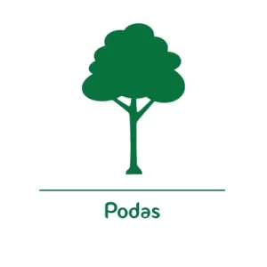 Icono verde de podas