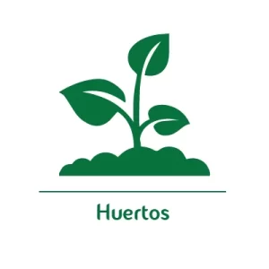 Icono verde de huertos