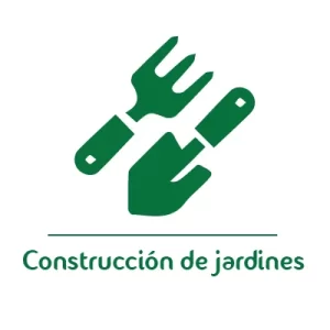 Icono verde de construcción de jardines