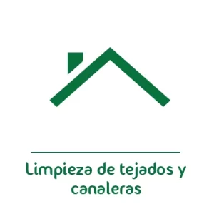 Icono verde de limpieza de tejados y canaleras