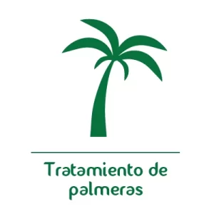 Icono verde de tratamiento de palmeras